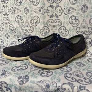 Padders Harp Womens UK8/US10 Blue Suede Lace‎ Up Comfort shoe